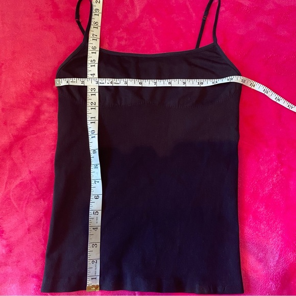 Bebe Black Built in Bra Spaghetti Strap Tank Top Size M/L NWT - Picture 14 of 14